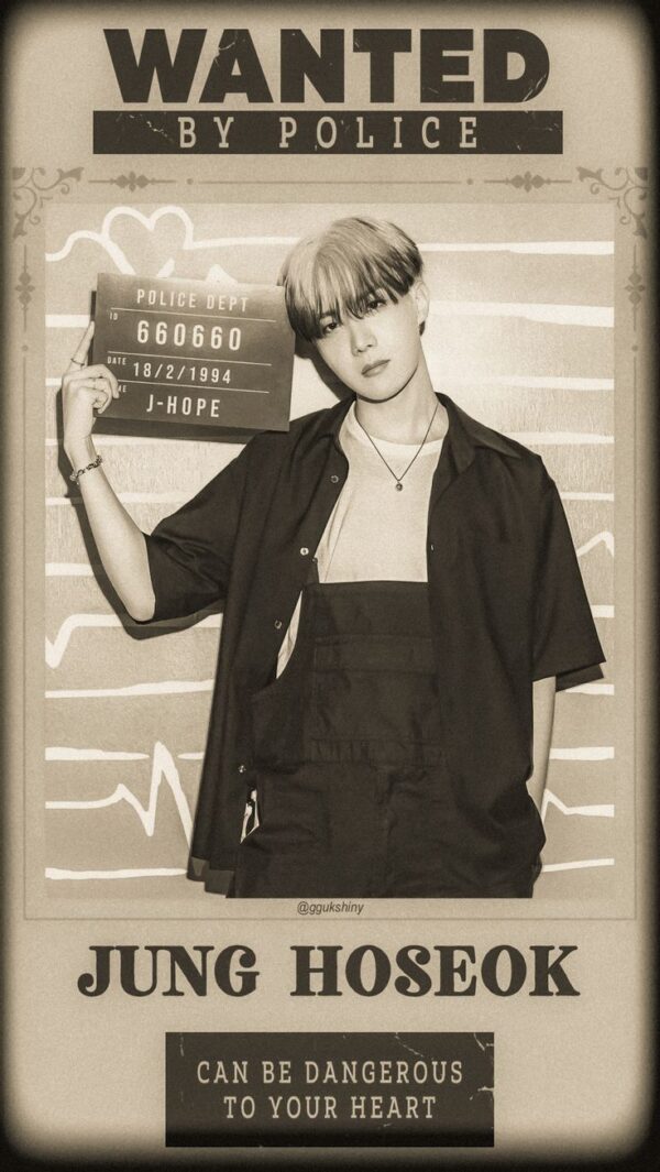 Vintage Wanted Jung Hoseok Poster